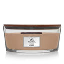 WoodWick Duftlys Ellipse Cashmere - 9 cm / 19 cm - Duftlys i Glas - Trævæge