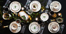 Cookinglife Serviesset - Kerstservies - Aardewerk - Grøn 18-delig / 6 personer