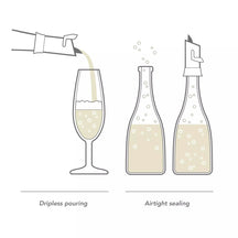 Vacu Vin Champagne Stopper og Hældekande - Sort