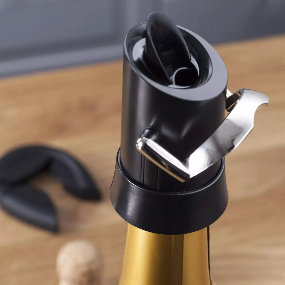 Vacu Vin Champagne Stopper og Hældekande - Sort