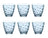 Bormioli Rocco Glazen Flora - Blå - 260 ml - 6 stk.