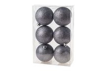 Cosy & Trendy Julepynt Glitter Grå 6-Delt