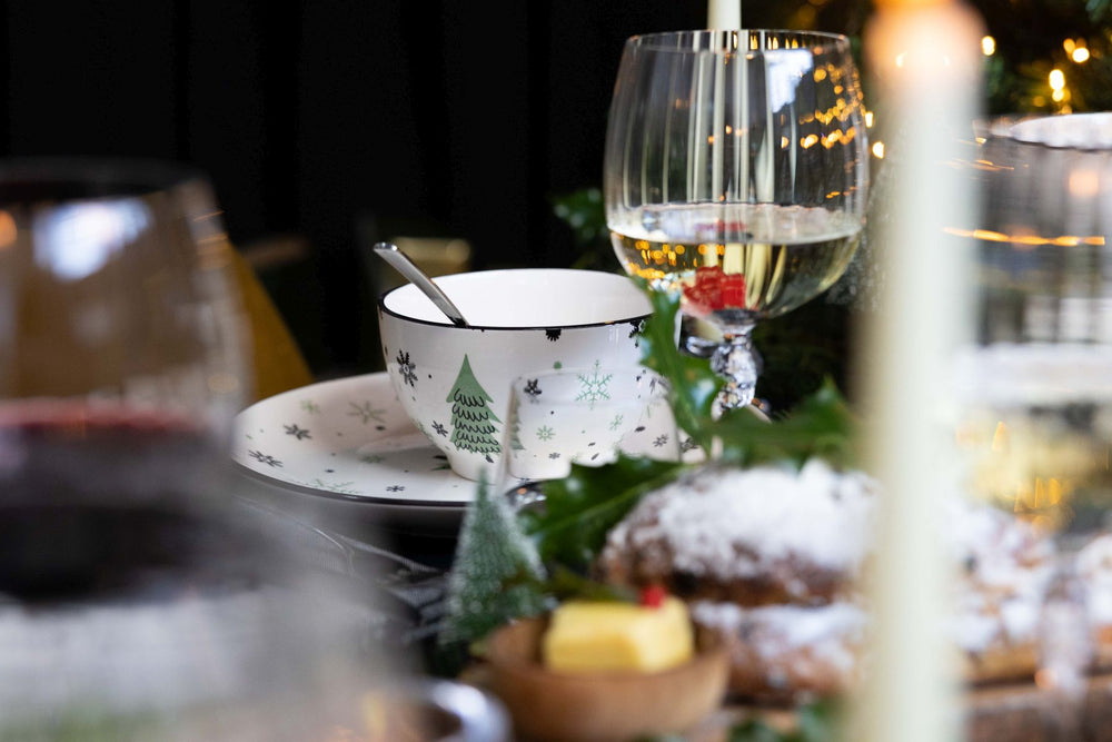 Cookinglife Serviesset - Kerstservies - Aardewerk - Grøn 18-delig / 6 personer