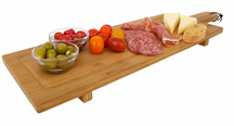 Cookinglife Serveerplank / Tapasplank på ben - XL - Bamboe - 88 x 26 cm