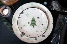 Cookinglife Serviesset - Kerstservies - Aardewerk - Grøn 18-delig / 6 personer
