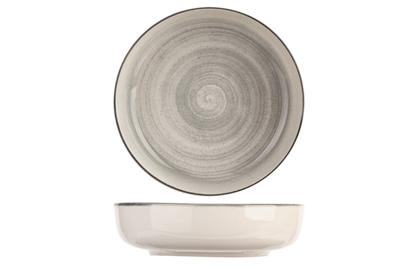 Cosy & Trendy Dybe Tallerkener / Pastatallerkener Baltic Grey ø 18 cm - 6 stk.