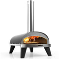 ZiiPa Pizza Oven Piana - Houtgestookt - med Thermometer - Antracit - til ø 30 cm pizzaer - Roterende pizzasten
