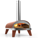 ZiiPa Pizza Oven Piana - Houtgestookt - med Thermometer - Terracotta - til ø 30 cm pizzaer - Roterende pizzasten