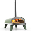 ZiiPa Pizza Oven Piana - Houtgestookt - med Thermometer - Eucalyptus - til ø 30 cm pizzaer - Roterende pizzasten