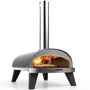 ZiiPa Pizza Oven Piana - Houtgestookt - med Thermometer - Skifer - til ø 30 cm pizzaer - Roterende pizzasten