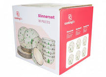 Cookinglife Serviesset - Kerstservies - Aardewerk - Grøn 18-delig / 6 personer