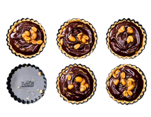 Birkmann Taartform / Bagform / Quicheform med løs bund Premium Baking ø 10 x 2 cm - 6 Stykker