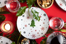 Cookinglife Serviesset - Kerstservies - Porselein - Rood 18-delig / 6 personer