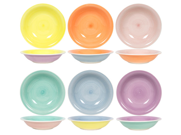 Cookinglife Dybe Tallerkener / Pastatallerkener Pastel Harmony ø 21 cm - 6 Styk