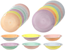 Cookinglife Serviesset Pastel Harmony 18-delig / 6 personer - 6 middagstallerkener, 6 morgenmadstallerkener og 6 dybe tallerkener