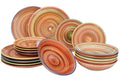 Cookinglife Serviesset Rhythm & Lines 18-delig / 6 personer - 6 middagstallerkener, 6 morgenmadstallerkener og 6 dybe tallerkener