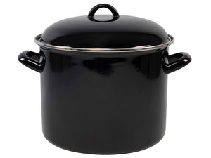 Cookinglife Soeppan - Emalje - Sort - ø 24 cm / 8 liter - emaljeret non-stick belægning