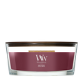 WoodWick Duftlys Ellipse Dark Cherry - 9 cm / 19 cm - Duftlys i Glas - Trævæge