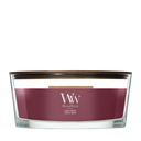 WoodWick Duftlys Ellipse Dark Cherry - 9 cm / 19 cm - Duftlys i Glas - Trævæge
