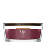 WoodWick Duftlys Ellipse Dark Cherry - 9 cm / 19 cm - Duftlys i Glas - Trævæge