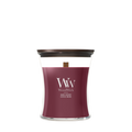 WoodWick Duftlys Medium Dark Cherry - 11 cm / ø 10 cm - Duftlys i Glas - Trævæge