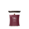 WoodWick Duftlys Medium Dark Cherry - 11 cm / ø 10 cm - Duftlys i Glas - Trævæge