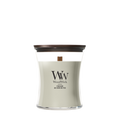 WoodWick Duftlys Medium Fireside - 11 cm / ø 10 cm - Duftlys i Glas - Trævæge