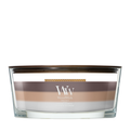 WoodWick Duftlys Ellipse Trilogy Radiant Cashmere - 9 cm / 19 cm - Duftlys i Glas - Trævæge