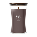 WoodWick Duftlys Large Iris Woods - 18 cm / ø 10 cm - Duftlys i Glas - Trævæge