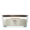 WoodWick Duftlys Ellipse Fireside - 9 cm / 19 cm - Duftlys i Glas - Trævæge