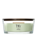 WoodWick Duftlys Ellipse Matcha Zest - 9 cm / 19 cm - Duftlys i Glas - Trævæge