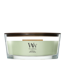 WoodWick Duftlys Ellipse Matcha Zest - 9 cm / 19 cm - Duftlys i Glas - Trævæge