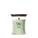 WoodWick Duftlys Medium Matcha Zest - 11 cm / ø 10 cm - Duftlys i Glas - Trævæge