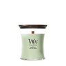 WoodWick Duftlys Medium Matcha Zest - 11 cm / ø 10 cm - Duftlys i Glas - Trævæge