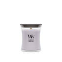 WoodWick Duftlys Medium Lavendel & Ceder - 11 cm / ø 10 cm - Duftlys i Glas - Trævæge