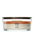 WoodWick Duftlys Ellipse Trilogy Vanilla Embers - 9 cm / 19 cm - Duftlys i Glas - Trævæge