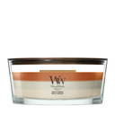 WoodWick Duftlys Ellipse Trilogy Vanilla Embers - 9 cm / 19 cm - Duftlys i Glas - Trævæge