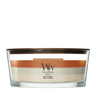 WoodWick Duftlys Ellipse Trilogy Vanilla Embers - 9 cm / 19 cm - Duftlys i Glas - Trævæge