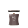 WoodWick Duftlys Medium Iris Woods - 11 cm / ø 10 cm - Duftlys i Glas - Trævæge