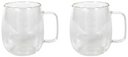 Cookinglife Dubbelwandige Latte macchiato- / theeglazen met oor - 400 ml - 2 Stuks