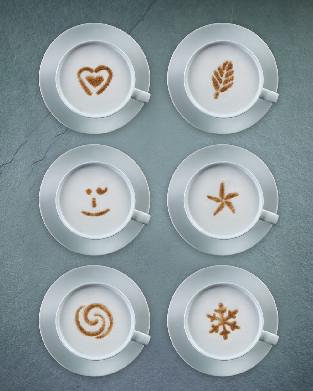 Aerolatte Cacaostrooier Cappuccino Artist - med 6 Skabeloner