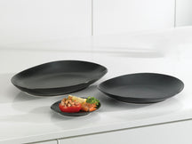 Cosy & Trendy Morgenmadstallerkener / Desserttallerkener Vongola Black - 22 x 20 cm - 4 Styk