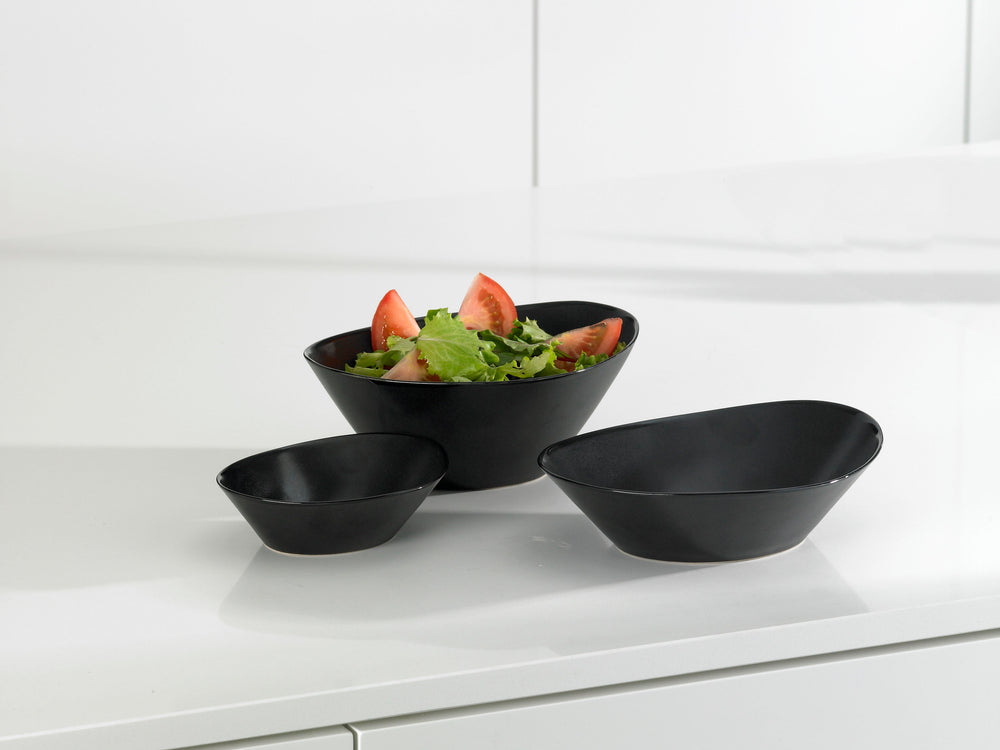 Cosy & Trendy Morgenmadstallerkener / Desserttallerkener Vongola Black - 22 x 20 cm - 4 Styk