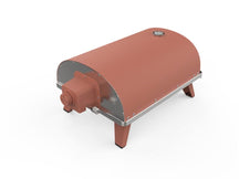 ZiiPa Pizza Oven Piana - Gasmodel - med Thermometer - Terracotta - til ø 30 cm pizzaer - Roterende pizzasten
