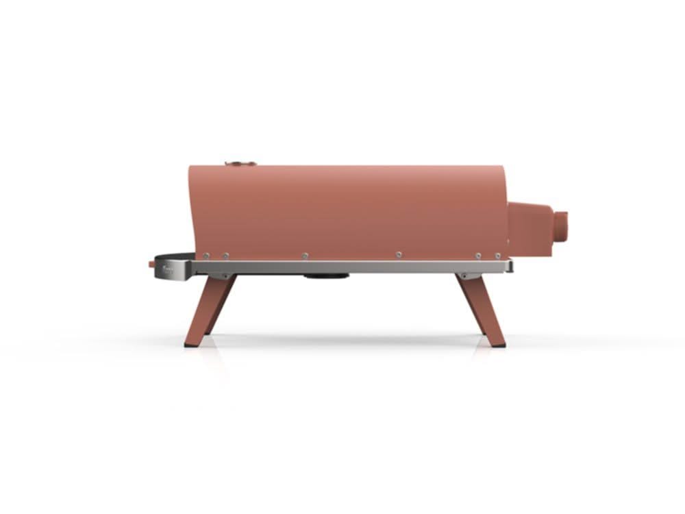 ZiiPa Pizza Oven Piana - Gasmodel - med Thermometer - Terracotta - til ø 30 cm pizzaer - Roterende pizzasten
