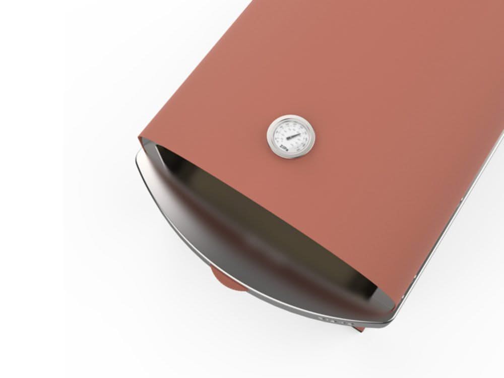 ZiiPa Pizza Oven Piana - Gasmodel - med Thermometer - Terracotta - til ø 30 cm pizzaer - Roterende pizzasten