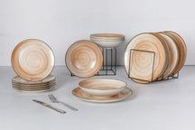 Cosy & Trendy Serviesset Sintra Terracotta 16-delig / 4 personer - 4 dinerborden, 4 ontbijtborden, 4 diepe borden og 4 skåle