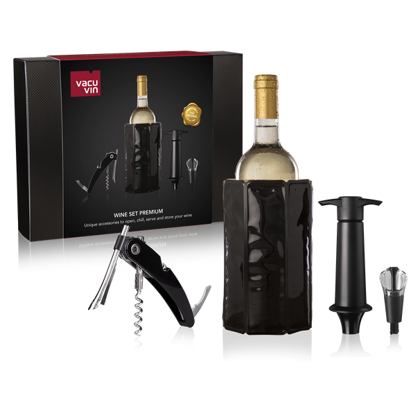 Vacu Vin Vinsæt Premium - Sort - 4 dele sæt