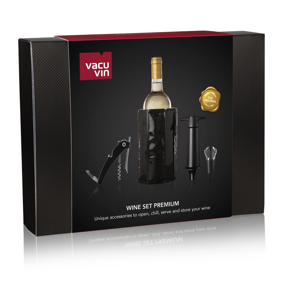 Vacu Vin Vinsæt Premium - Sort - 4 dele sæt