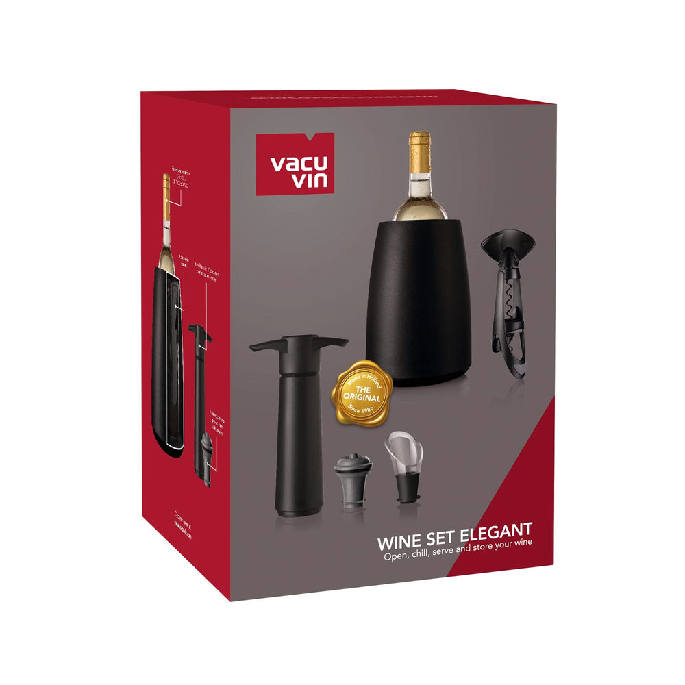 Vacu Vin Vinsæt Elegant - Sort - 5 dele sæt